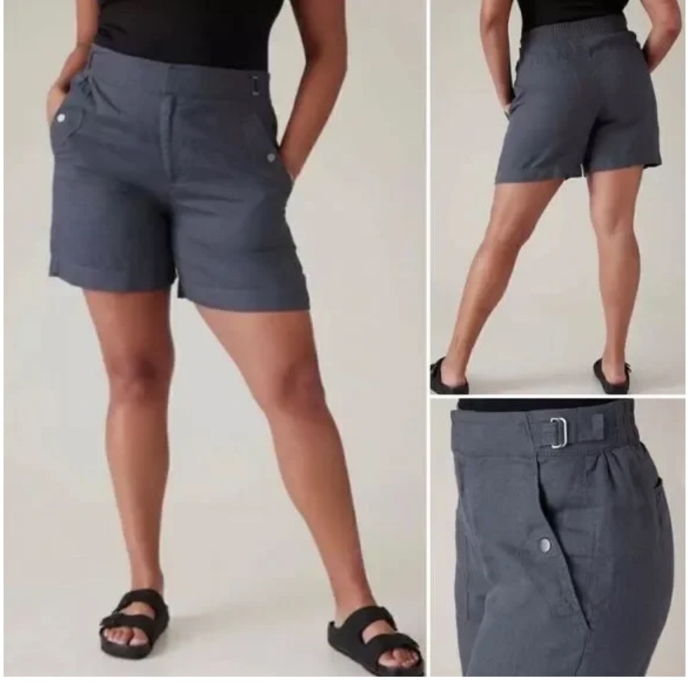 Athleta Voyager Linen Shorts size 6